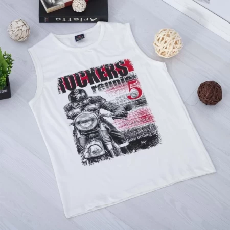 Herren M002 T -Shirt Weiß Mode