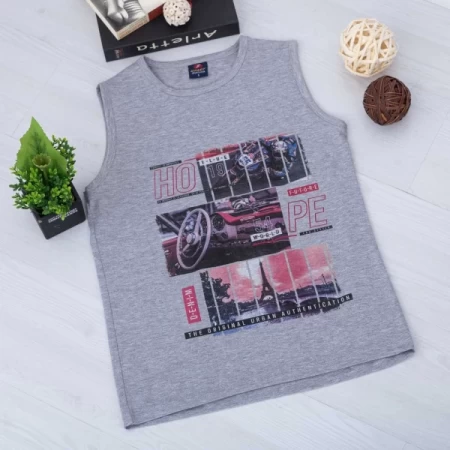 Herren M004 T -Shirt Grau Mode