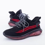 Herren Sportschuhe A03-3 Schwarz-Red | Leopard
