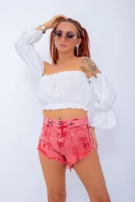 Kurzjeans für Frauen 2420-457 rot Mode