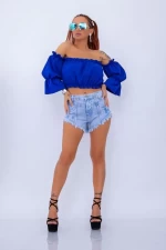 Kurzjeans für Frauen 2420-457 Blau Mode