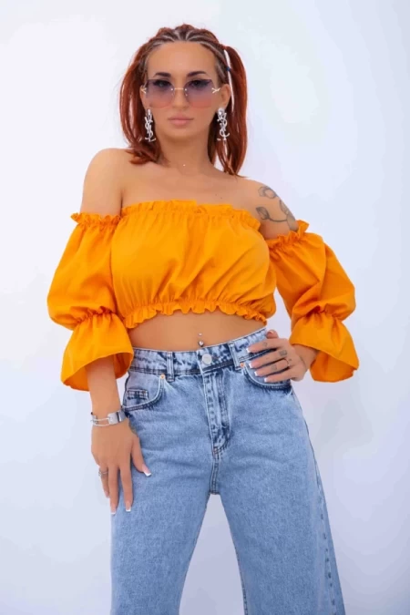 Frauen Sweatshirt 21-1171 Orange Mode