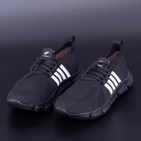 Herren Sportschuhe 002 Black-Biała | Cavsido
