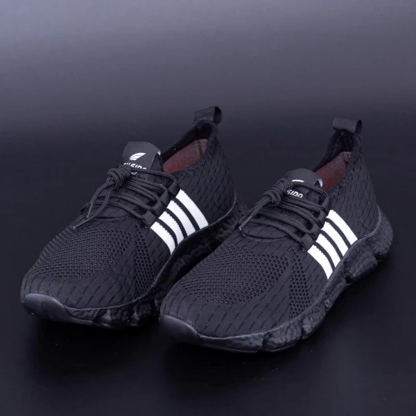 Herren Sportschuhe 002 Black-Biała | Cavsido