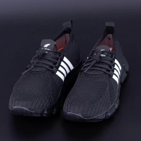 Herren Sportschuhe 002 Black-Biała | Cavsido