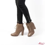 Kurze Stiefel mit einer dicken Absatz -AF13 Khaki | Mei