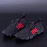 Herren Sportschuhe 002 Schwarz-Rot Cavsido