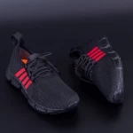 Herren Sportschuhe 002 Schwarz-Rot Cavsido
