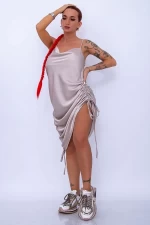 Frauenkleid 3756 Beige Mode