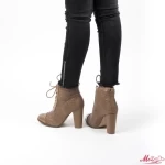 Kurze Stiefel mit einer dicken Absatz -AF13 Khaki | Mei