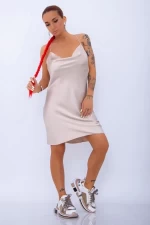 Frauenkleid 4836 Beige Mode