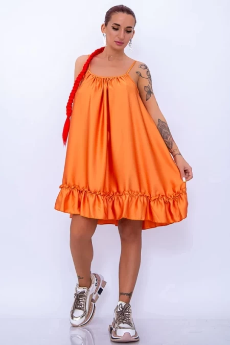 Frauenkleid 75272 Orange Mode