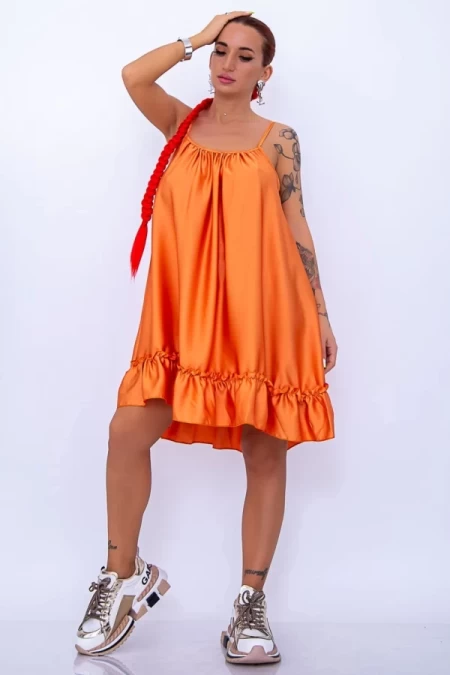 Frauenkleid 75272 Orange Mode