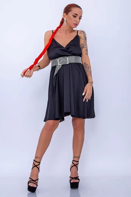 Frauenkleid R01 Schwarz Mode