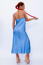 Frauenkleid 3305 Blau Mode