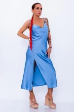 Frauenkleid 3305 Blau Mode