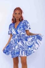 Frauenkleid 3624 Blau Mode