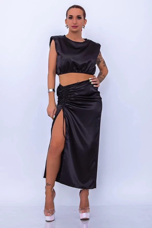 Frauen -Set - Rock und Bluse 21541 Black | Mode