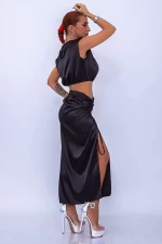 Frauen -Set - Rock und Bluse 21541 Black | Mode