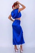 Frauen -Set - Rock und Bluse 21541 Blau Mode