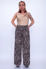 Frauenhose 12261 Leopard Beige | Mode