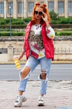 Frauen 8022 rote Weste Mode