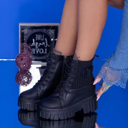 Xn61 schwarze Stiefel Mei