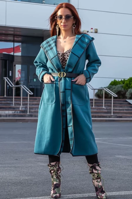 Frauen 5726 Türkis Jacke Mode