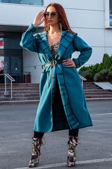 Frauen 5726 Türkis Jacke Mode